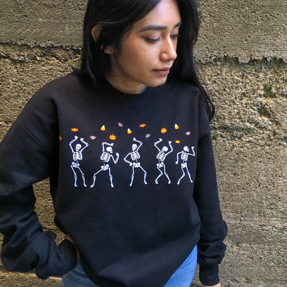 Halloween Skeleton Crewneck (Unisex) - Picture 2 of 4